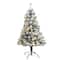 4ft. Pre-Lit Flocked West Virginia Fir Artificial Christmas Tree, Clear LED Lights